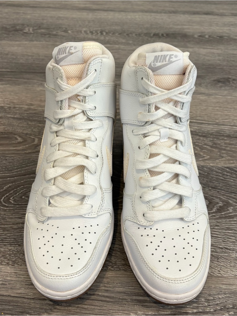 Nike Women's White High-Top Wedge Sneakers Size 9
